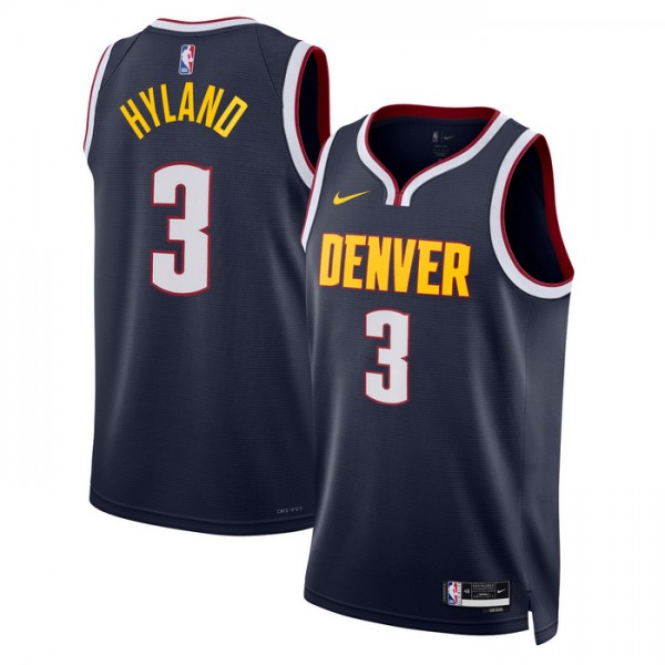 Denver Nuggets Trikot Bones Hyland 3 Nike 2022-23 Icon Edition Navy Swingman - Herren